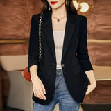 Simple Casual Draped Blazer