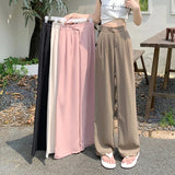 Figure-flattering versatile high-waisted wide leg trousers（Buy 2 pieces for free shipping）