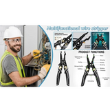 Multi-functional wire stripping pliers