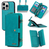 Compatible with Apple , Removable Wallet Backpack Strong Adhesion Leather Flip Phone Case