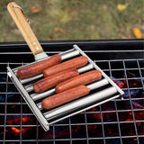 Removable Stainless Steel Sausage Grill Rolling Grill