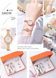 Lushika's new diamond-encrusted fashionable quartz watch five-piece set