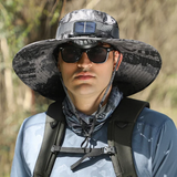 🔥Summer Promotion⚡ - Outdoor Wide-Brimmed Sun Hat with Solar Fan