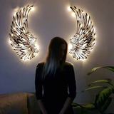 🔥 1 PAIR ANGEL WINGS METAL WALL ART WITH LED LIGHTS-🎁