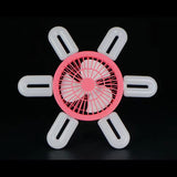 2 in 1 6 Light Foldable Fan