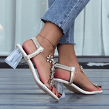 🎁Hot Sale ⏳Women's Elasticated Fashion Rhinestone Sandals