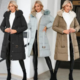 Women's Winter Mid-Length Slim Cotton Coat Jacket