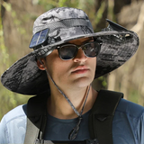 🔥Summer Promotion⚡ - Outdoor Wide-Brimmed Sun Hat with Solar Fan