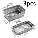 (🎁2024 New Year 🎁)Foldable Air Fryer Silicone Baking Tray