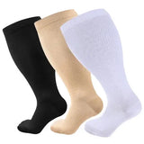 Colorful Pattern Plus Size Compression Socks(3 Pairs)