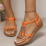 🔥Last Day Promotion - Women's New Summer Rhinestone Open Toe Orthopaedic Sandals