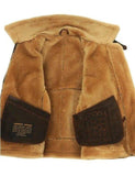 Sheepskin fur pilot jacket