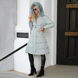 Women's Winter Mid-Length Slim Cotton Coat Jacket