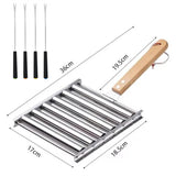 Removable Stainless Steel Sausage Grill Rolling Grill