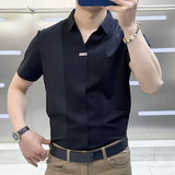 Men's Business Casual Patchwork Shirt