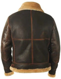 Sheepskin fur pilot jacket