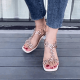 🎁Hot Sale ⏳Women's Elasticated Fashion Rhinestone Sandals