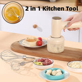 Multifunctional Cordless Electric Whisk Cleaning Brush Mini Handheld Baking Tool