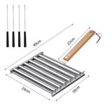 Removable Stainless Steel Sausage Grill Rolling Grill