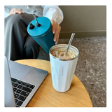 600ml Stretchy Straw Coffee Carry-Cup