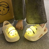 🔥 Cute Slipper With Panda Lamp Summer Sandales Femme Light Funny Woman Slippers Shoes Women