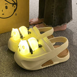 🔥 Cute Slipper With Panda Lamp Summer Sandales Femme Light Funny Woman Slippers Shoes Women