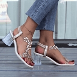 🎁Hot Sale ⏳Women's Elasticated Fashion Rhinestone Sandals