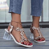 🎁Hot Sale ⏳Women's Elasticated Fashion Rhinestone Sandals