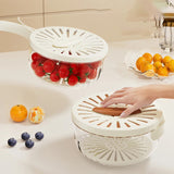 Fruit Drainer Basket with Lid Vegetable Wash Bowl buy one get one free