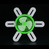 2 in 1 6 Light Foldable Fan