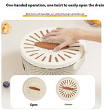 Fruit Drainer Basket with Lid Vegetable Wash Bowl buy one get one free