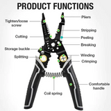 Multi-functional wire stripping pliers