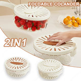 Fruit Drainer Basket with Lid Vegetable Wash Bowl buy one get one free