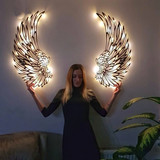 🔥 1 PAIR ANGEL WINGS METAL WALL ART WITH LED LIGHTS-🎁