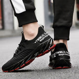 Breathable Fly Weave Casual Men's Trend Blade Fish Scale Sneakers