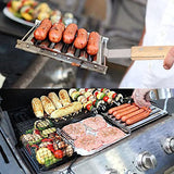 Removable Stainless Steel Sausage Grill Rolling Grill