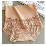 Women's Ice silk high waist lace panties