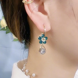 Fashion Flower Crystal Earrings