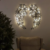 🔥 1 PAIR ANGEL WINGS METAL WALL ART WITH LED LIGHTS-🎁