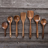 Teak tableware set