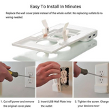 Power Outlet Cover With USB Ports