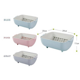 Double Plastic Vegetable Washing Basket