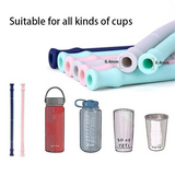 FDA Portable Silicone Straws Drinking Reusable with Cases BPA Free