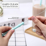 FDA Portable Silicone Straws Drinking Reusable with Cases BPA Free