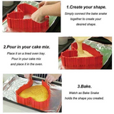 Free-Shaping Silicone Cake Mould 4PCS