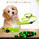 LED light-emitting dog collar traction rope chest strap size size universal