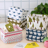 Desktop Fabric Storage Basket