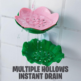 Lotus Shape Double-Layer Soap Holder