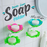 Lotus Shape Double-Layer Soap Holder