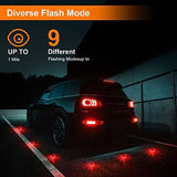 USB 1 set of 3 LED emergency car lights, road flares, warning night lights, roadside disc lights red LED lights